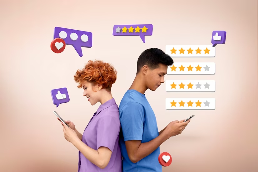 Young people with reviews
