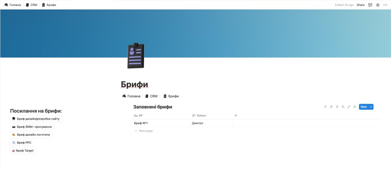 Briefs section