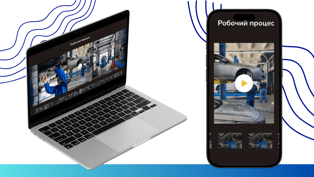 Homepage — photo and video workflow block