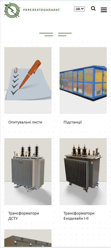 Product display on mobile devices BEFORE