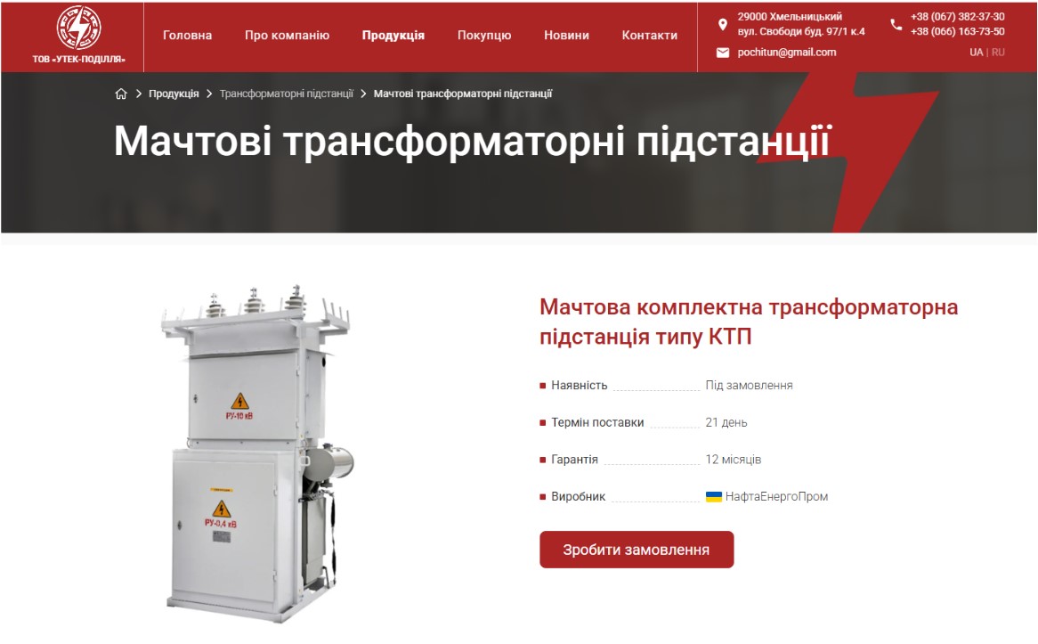Карточка товару